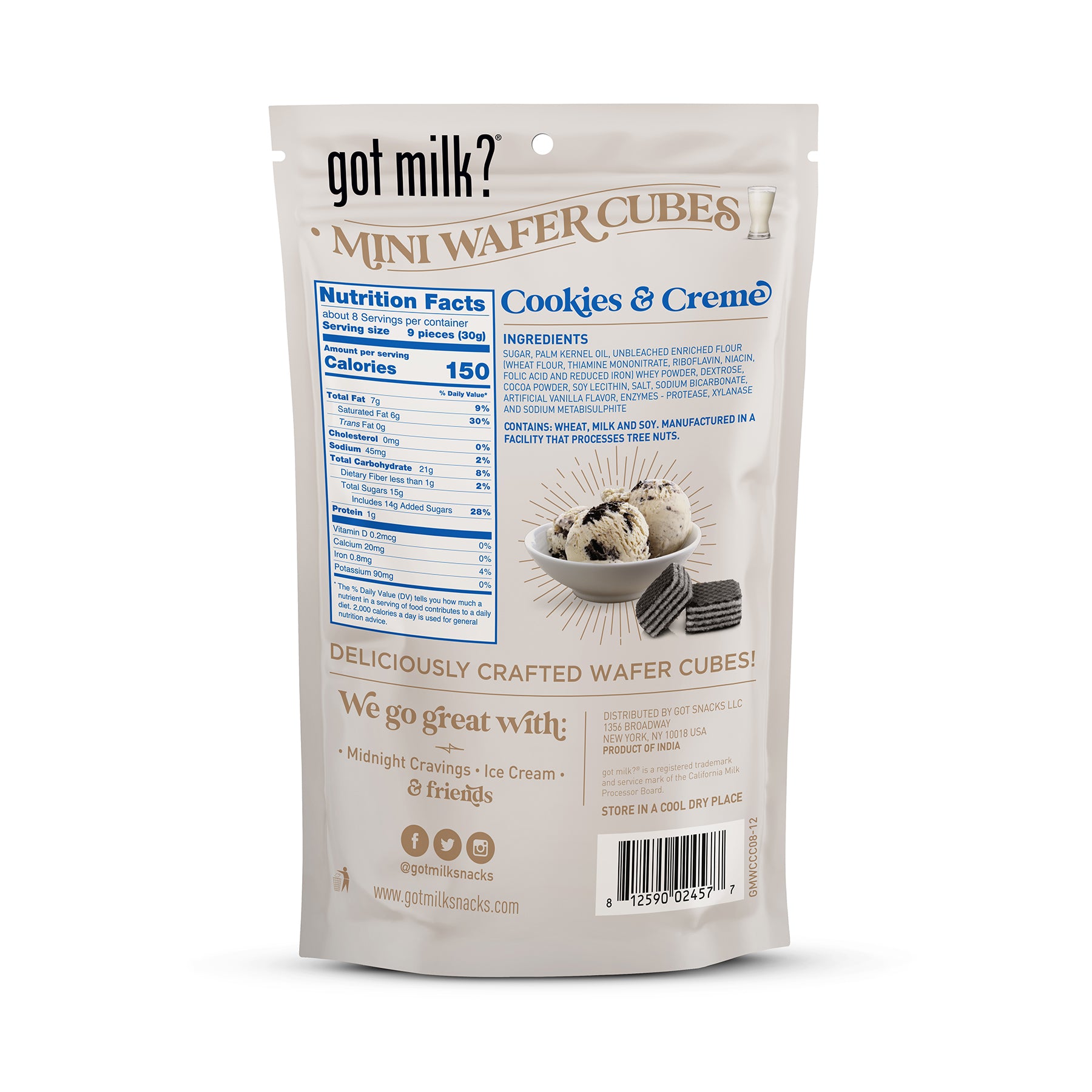Cookies & Crème Wafer Cubes