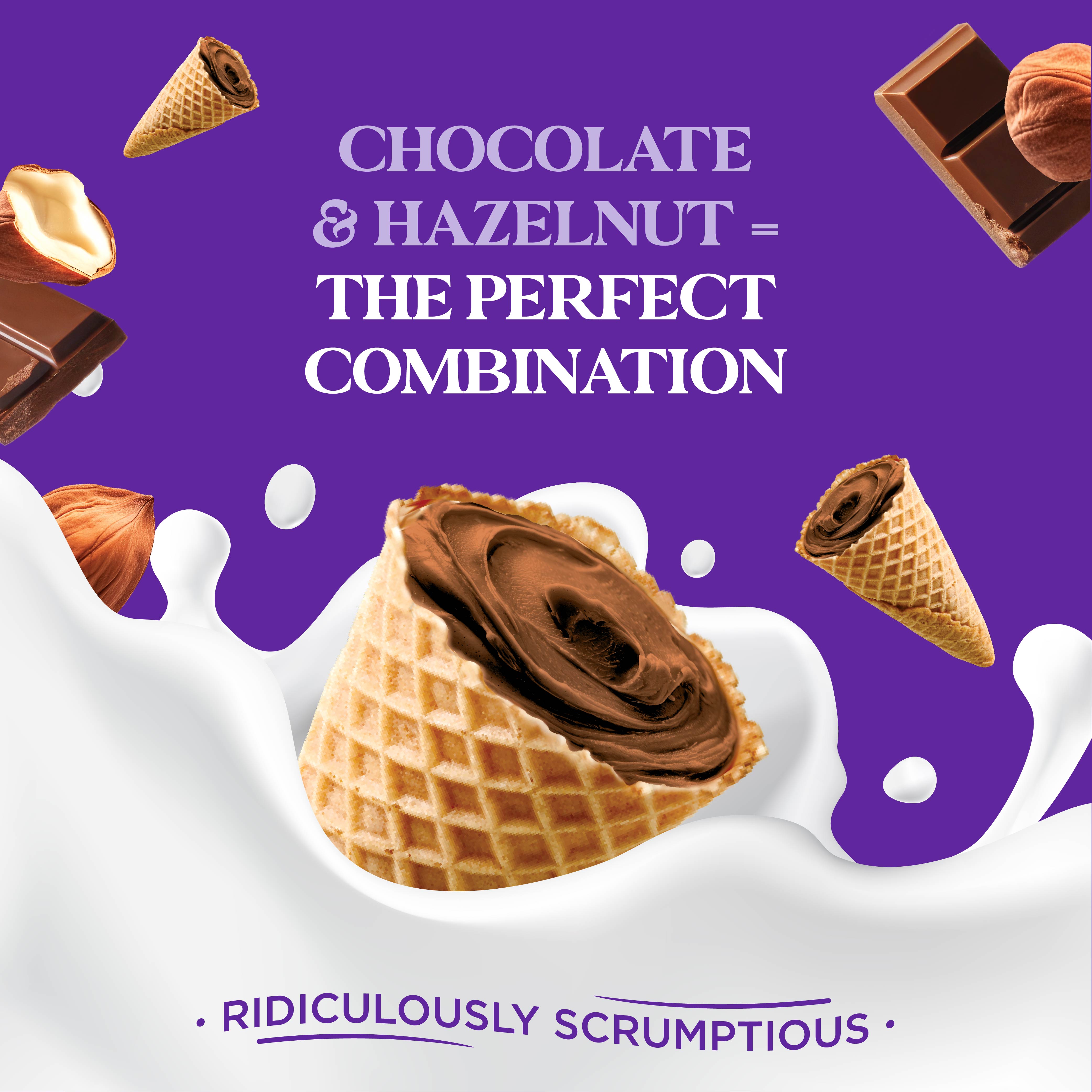 Chocolate Hazelnut Milkshake Mini Waffle Cones