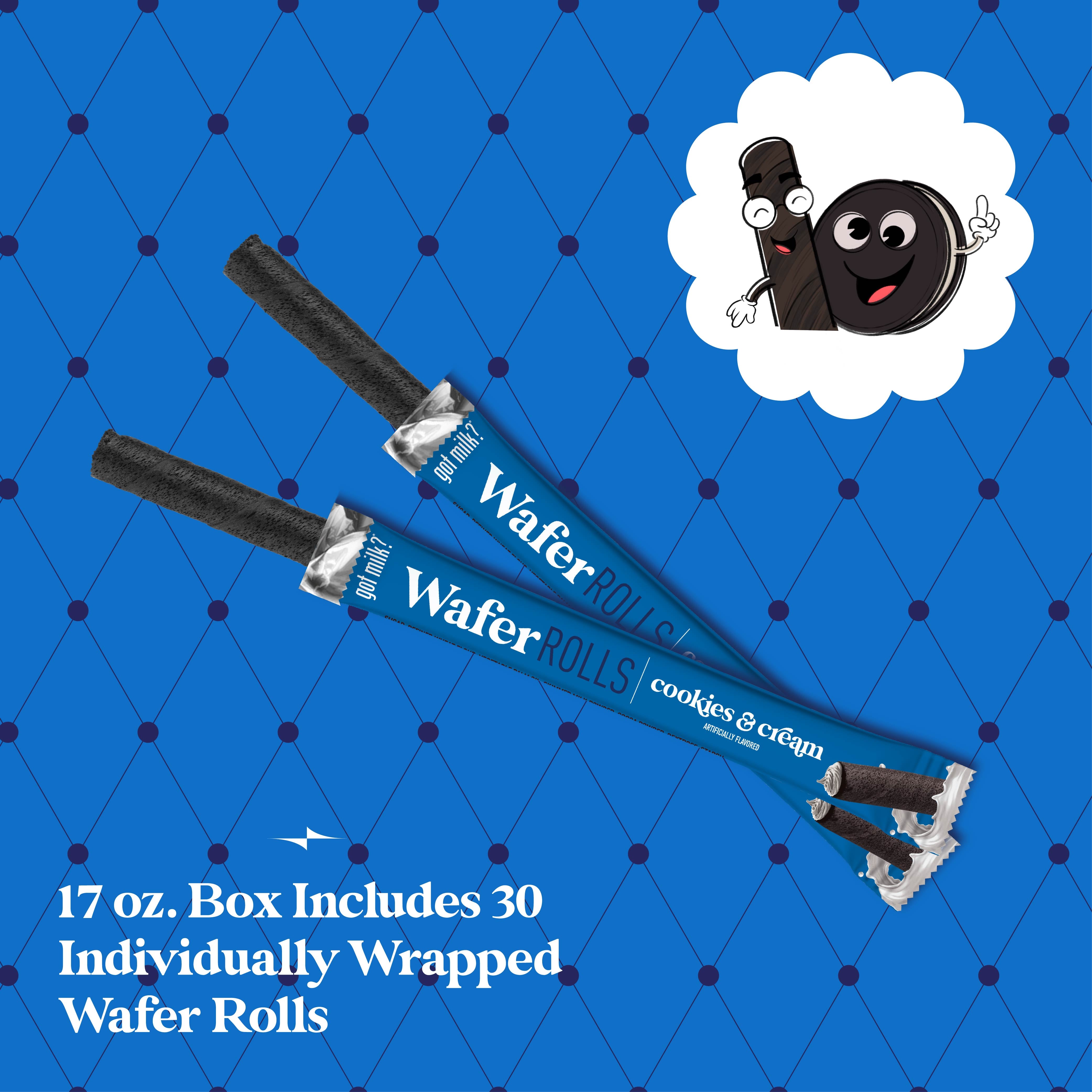 Cookies & Cream Wafer Rolls