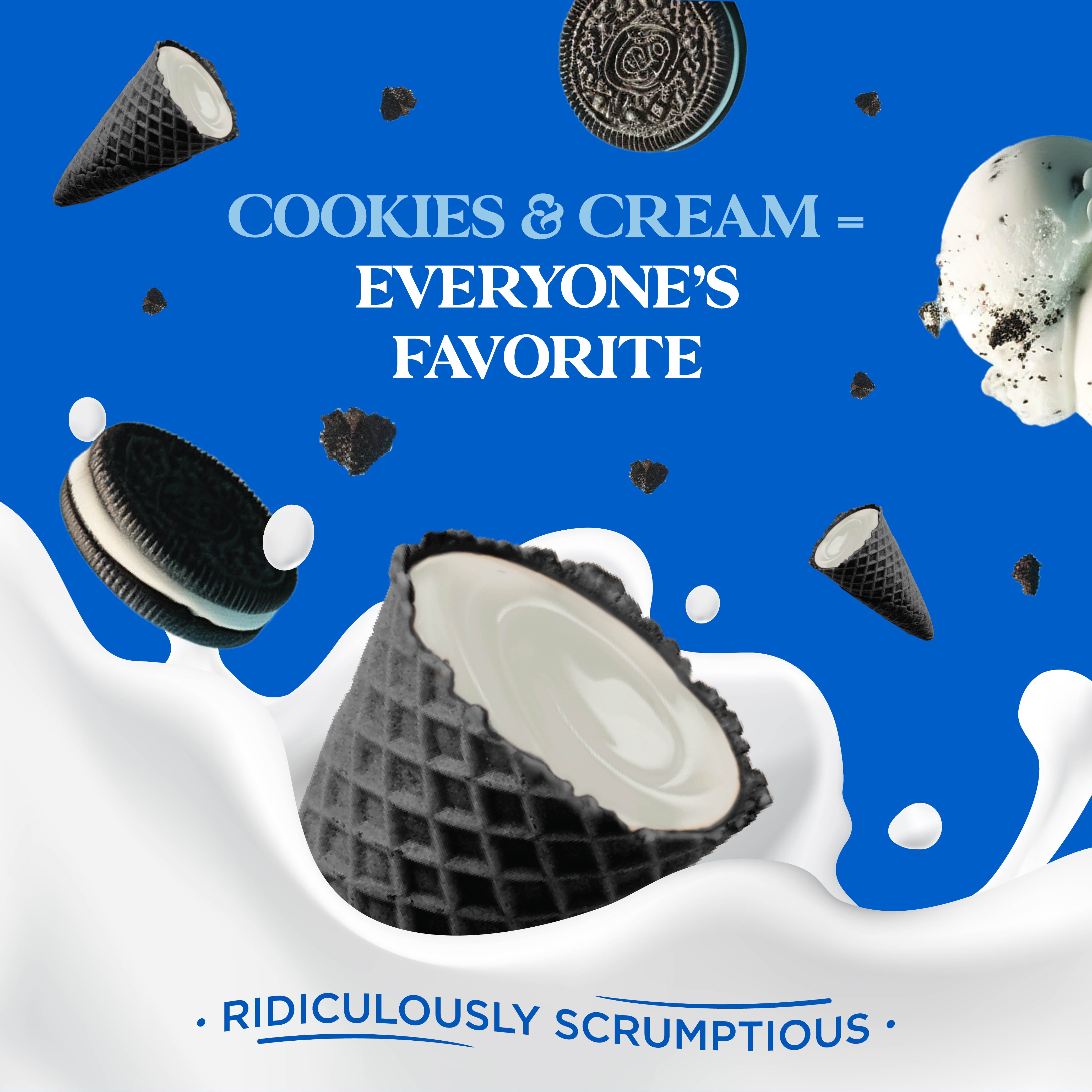 Cookies and Cream Mini Waffle Cones