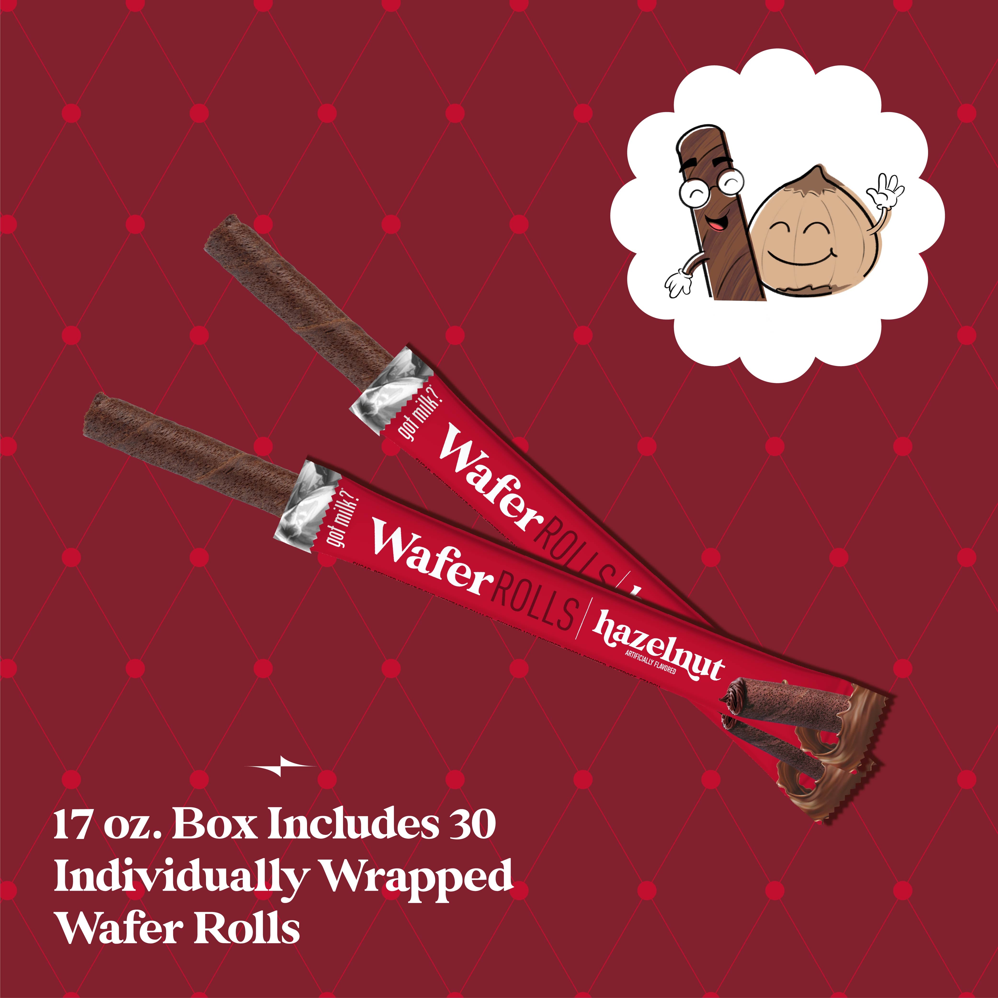 Hazelnut Wafer Rolls